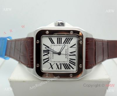 Swiss Replica Cartier Santos de 2-Tone Rose Gold Automatic Watch